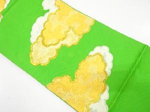 アンティーク　雲に荒波模様織り出し袋帯（着用可）